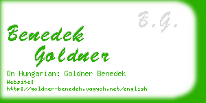 benedek goldner business card